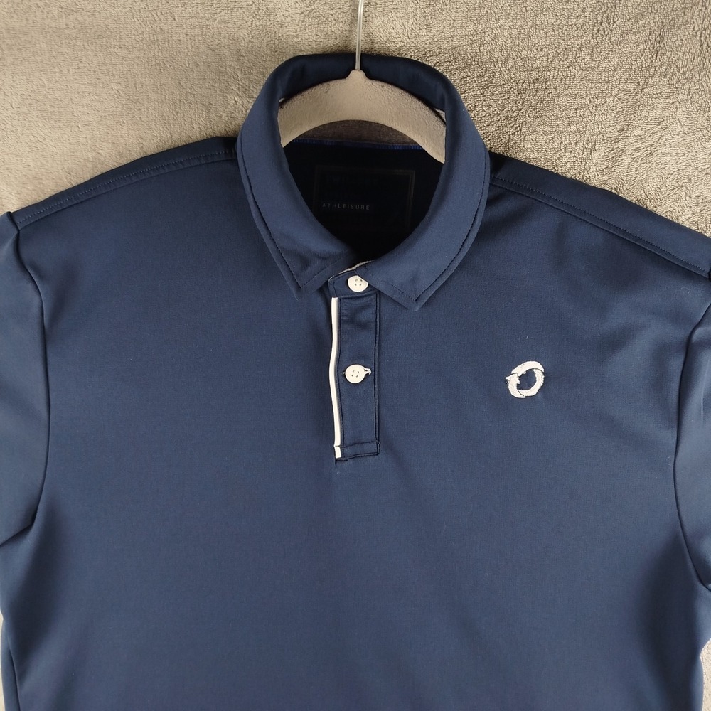 Twillory Athletic Athleisure Polo Shirt Mens Large Navy Blue Stretch Performance